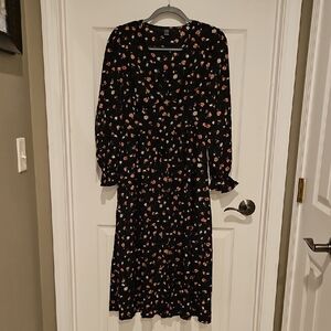 Floral Black Dress